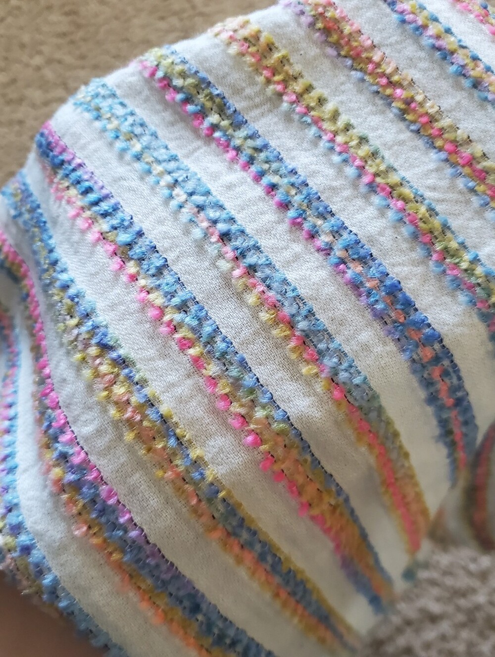 Lou & Grey Rainbow Striped Multicolor V-Neck Tank and Shorts Set Pastel Size M - Picture 11 of 13